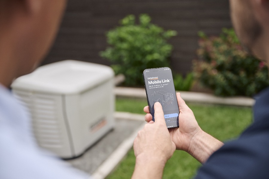 Generac Mobile Link app showing home standby generator status