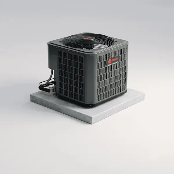 Old air conditioner being replaced with a new high-efficiency system